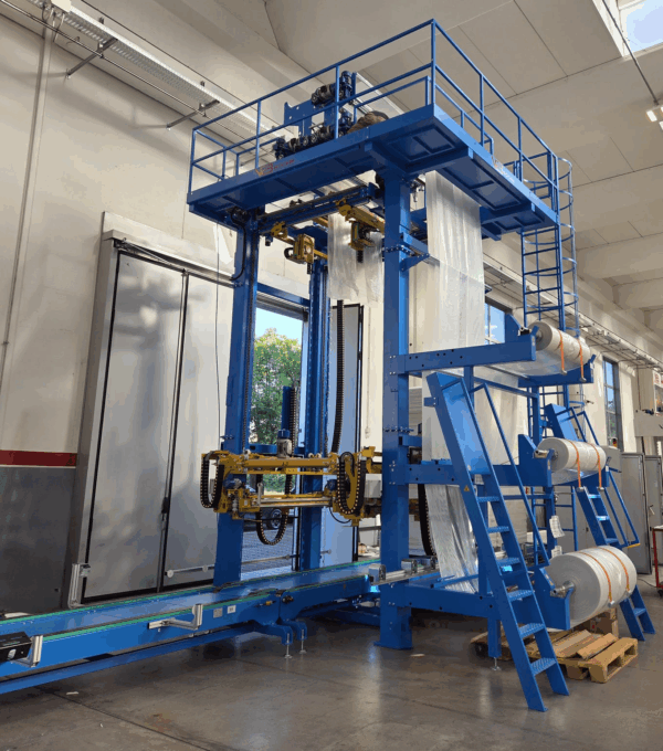 Foto van Bocedi FB2000 rekhoesmachine in Idelco-blauw