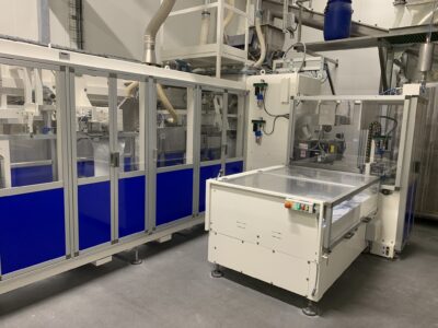 Een deel van onze Tecnipes Futura afzakinstallatie opgesteld bij onze klant NIVE.